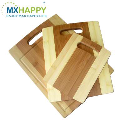 Bamboo chopping blocks tools natural bamboo cheese board set 3 piece custom cutting board